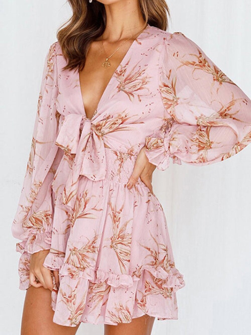 PRETTYGARDEN | Fairycore Coquette Light Pink Butterfly Dress | Size Small